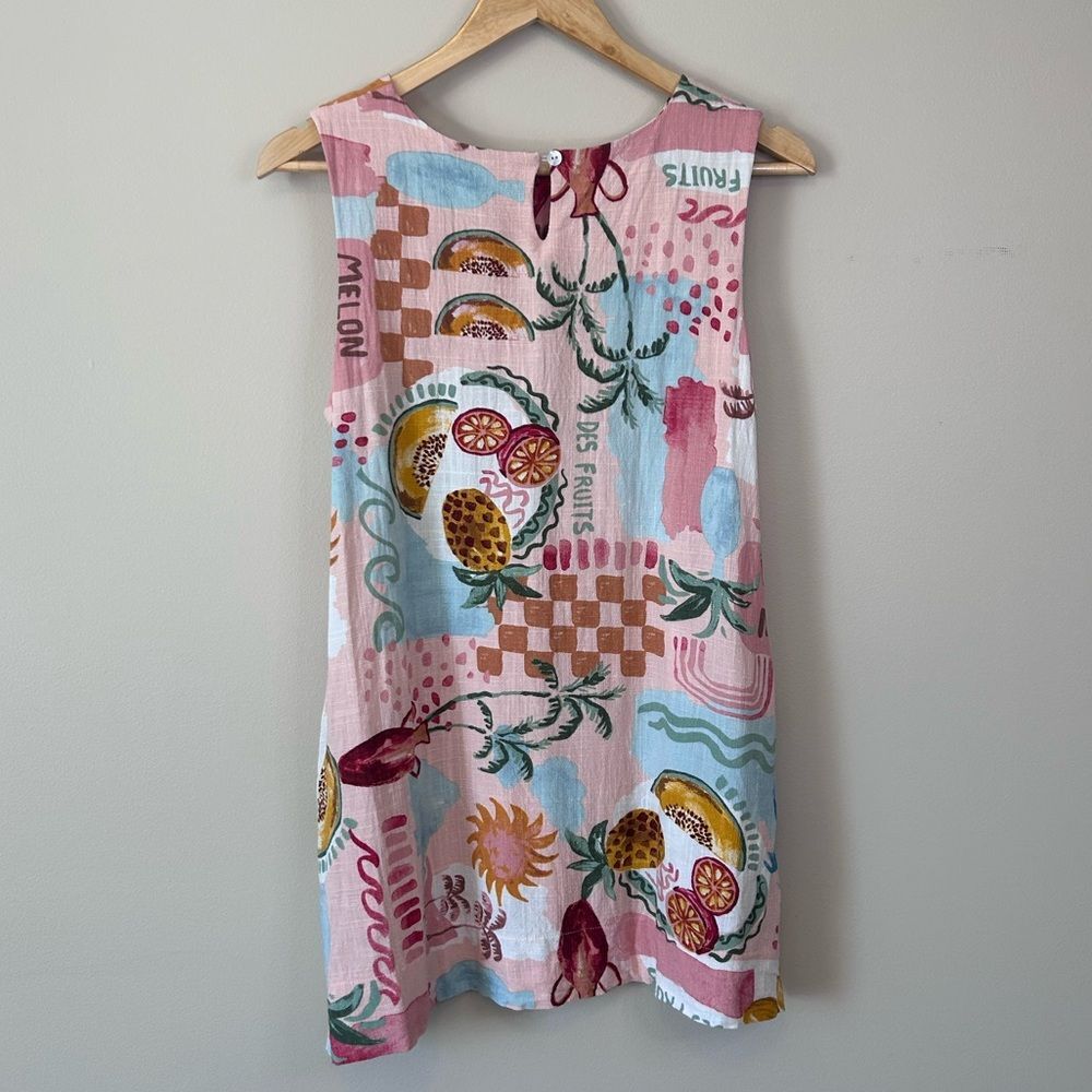 Anthropologie Paper Heart Summer Haze Linen Mini Dress Size Medium - Picture 6 of 7